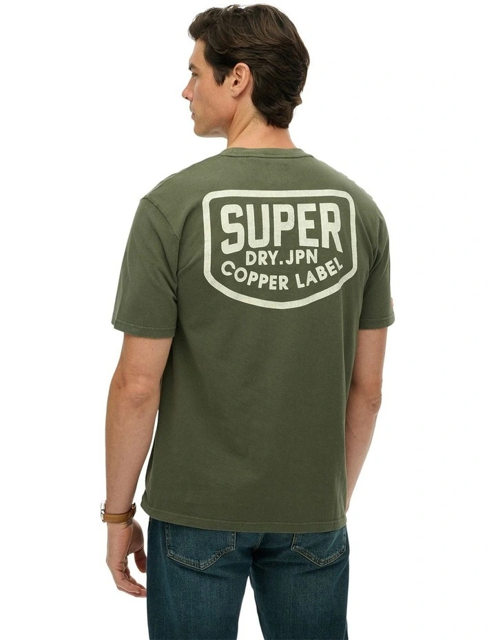 Work Logo Loose Tee in Ivy Green image 2