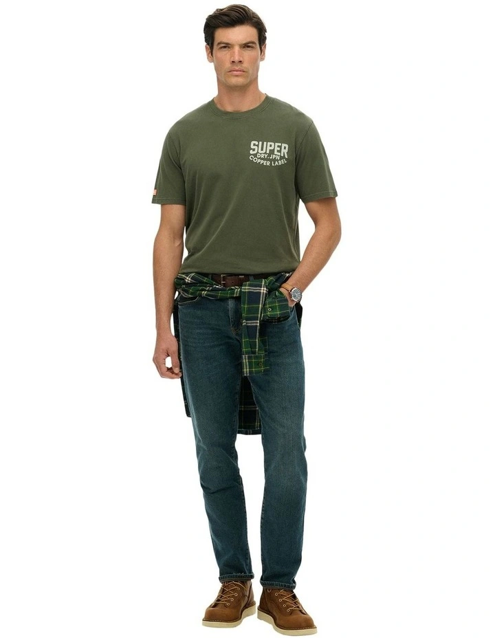 Work Logo Loose Tee in Ivy Green image 6