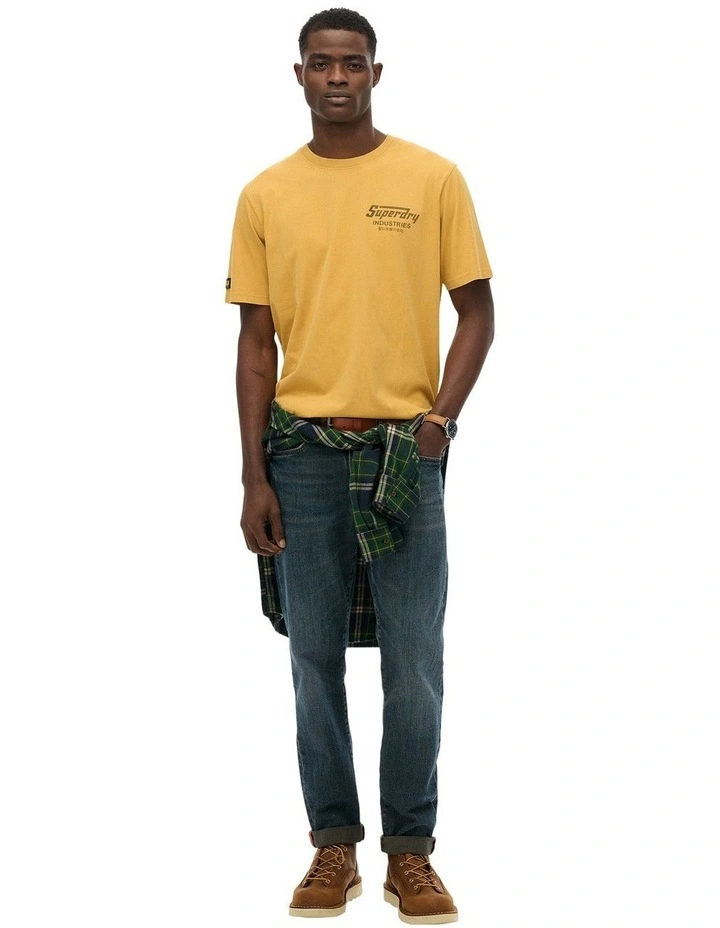Work Logo Loose Tee in Denim Co Ochre Brown image 6
