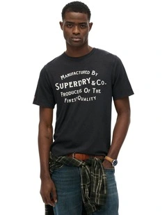 Copper Label Relaxed Tee in Washed Black