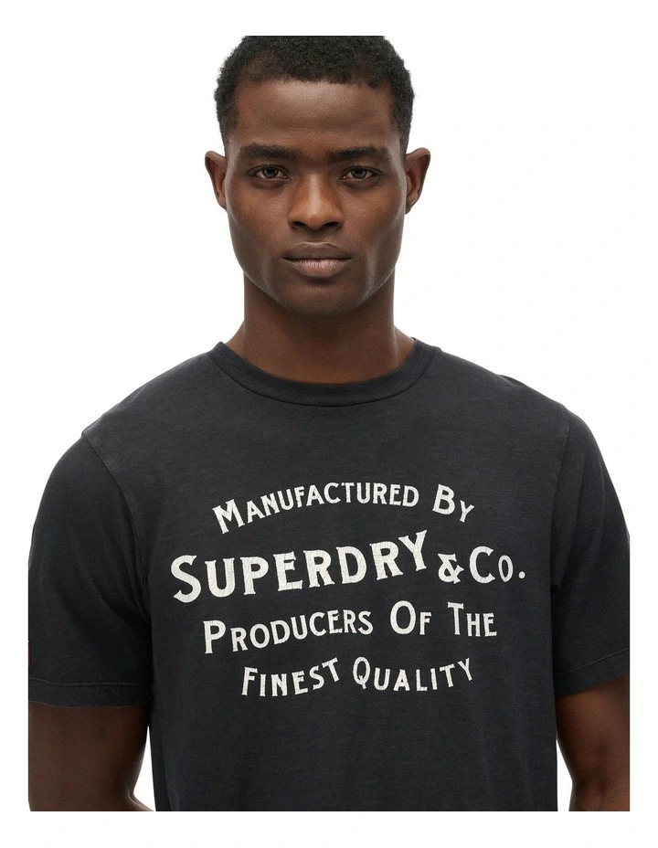 Copper Label Relaxed Tee in Washed Black image 3
