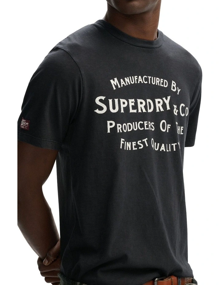 Copper Label Relaxed Tee in Washed Black image 4