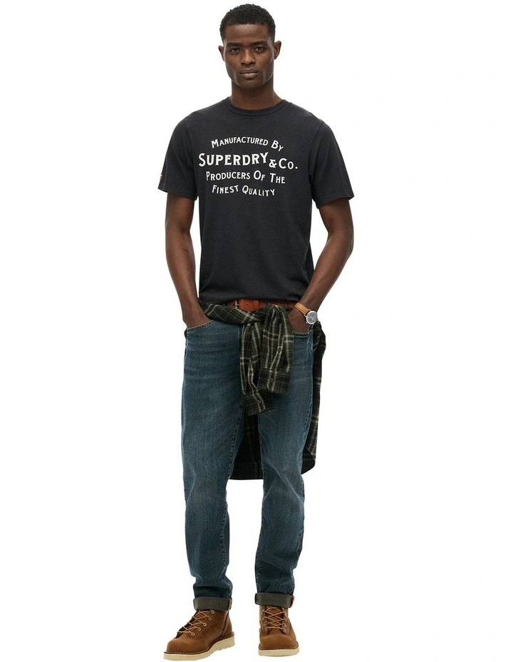 Copper Label Relaxed Tee in Washed Black image 5