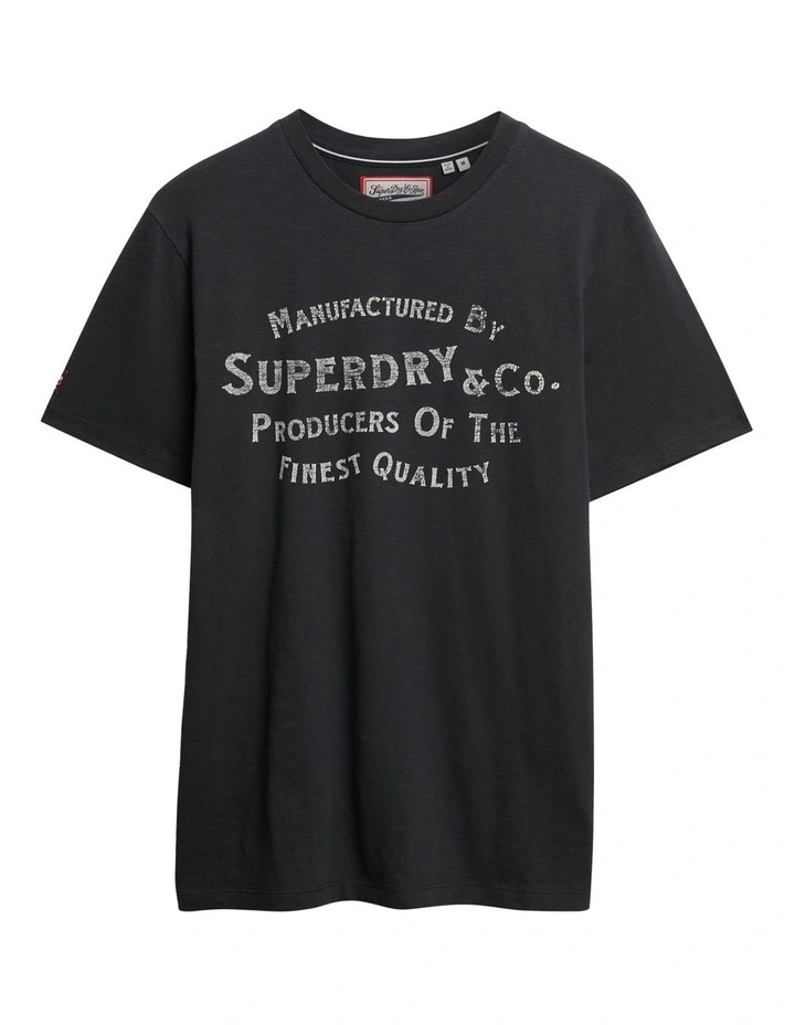 Copper Label Relaxed Tee in Washed Black image 7