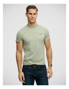 Essential Logo T/Shirt in Vintage Sage Green Marl