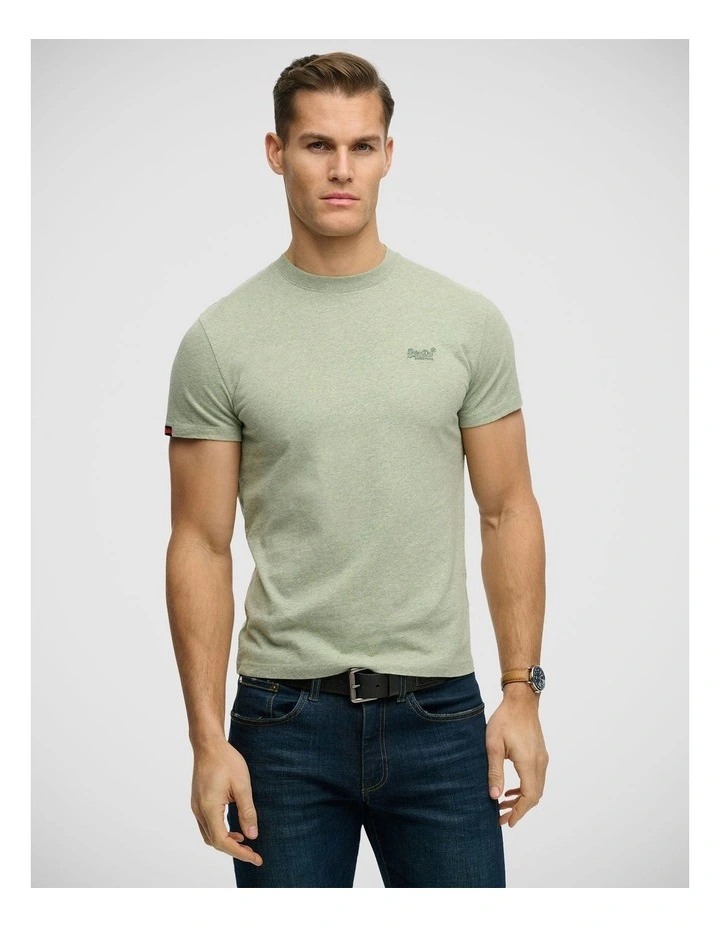 Essential Logo T/Shirt in Vintage Sage Green Marl image 1