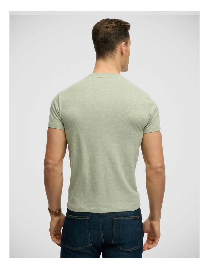 Essential Logo T/Shirt in Vintage Sage Green Marl image 2