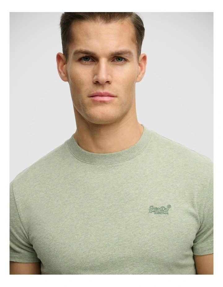 Essential Logo T/Shirt in Vintage Sage Green Marl image 3