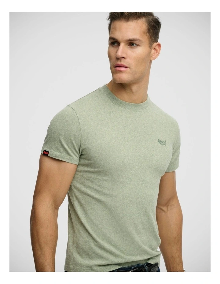 Essential Logo T/Shirt in Vintage Sage Green Marl image 4
