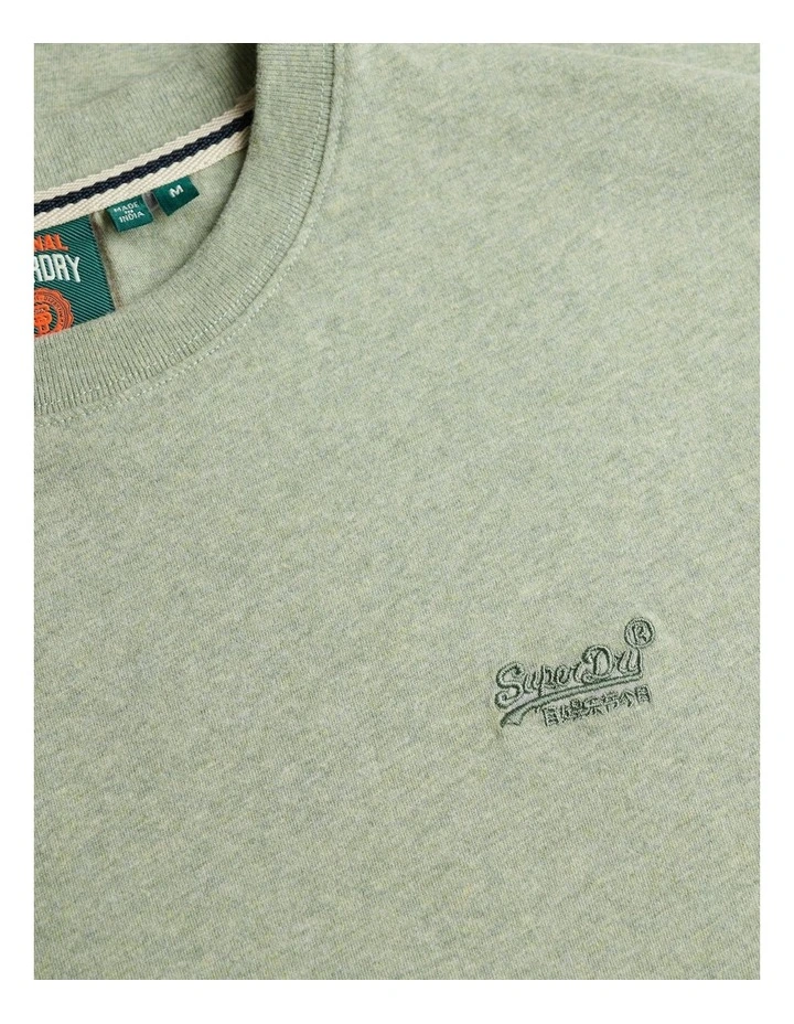 Essential Logo T/Shirt in Vintage Sage Green Marl image 6