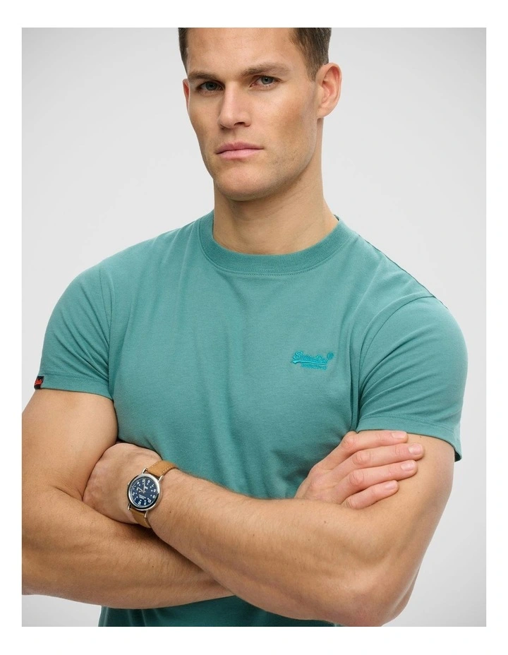 Essential Logo T/Shirt in Teal image 3