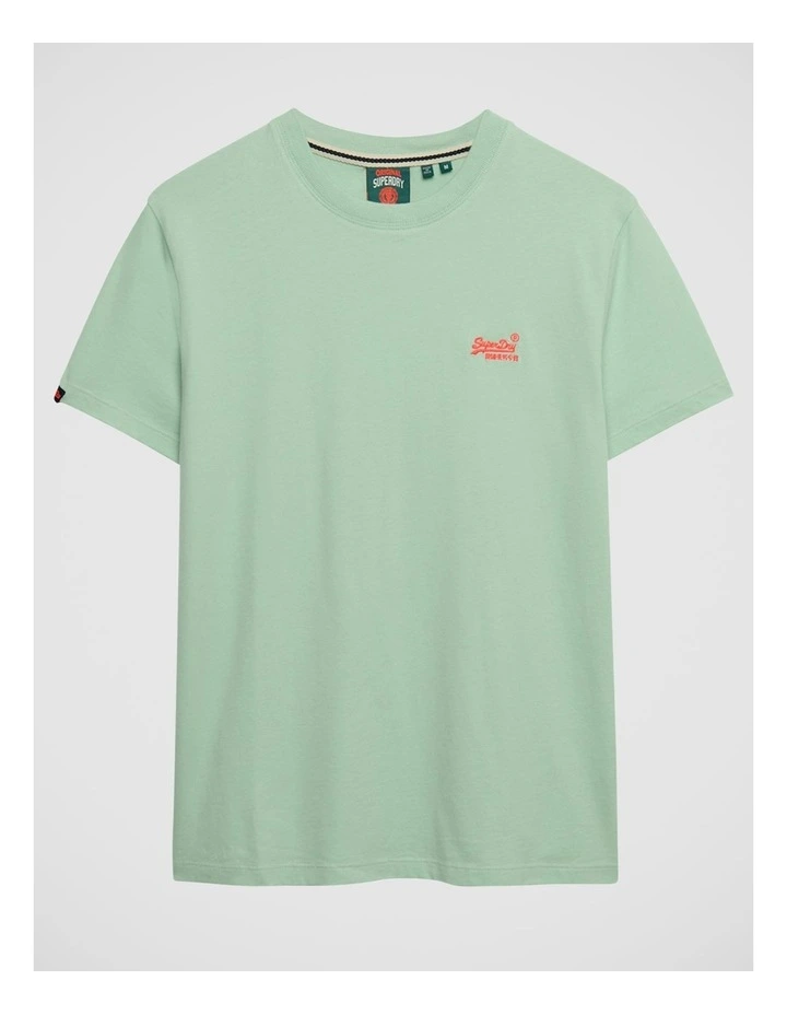 Essential Logo Embroidery T/Shirt in Cameo Green / Red image 7