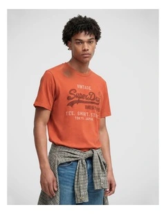 Vintage Heritage Relaxed T-Shirt in Rust Orange Marl