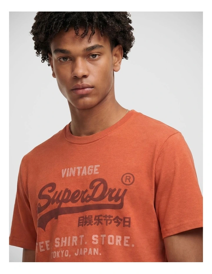 Vintage Heritage Relaxed T-Shirt in Rust Orange Marl image 3