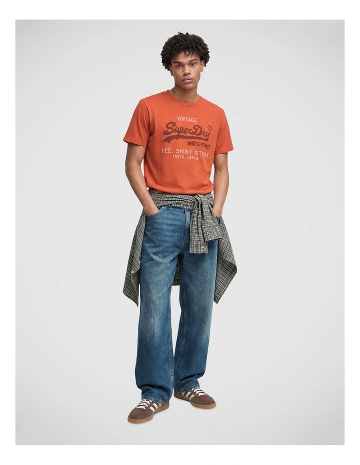 Vintage Heritage Relaxed T-Shirt in Rust Orange Marl image 5