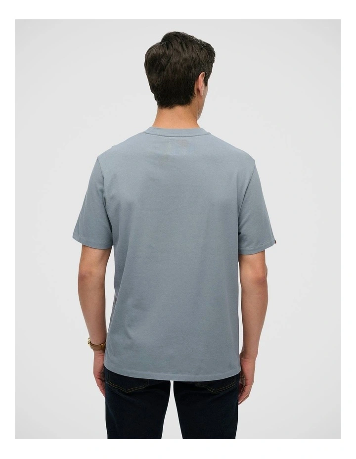 Athletic Essential Graphic T/Shirt in Flint Stone Blue Grey image 2
