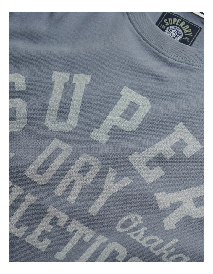 Athletic Essential Graphic T/Shirt in Flint Stone Blue Grey image 5