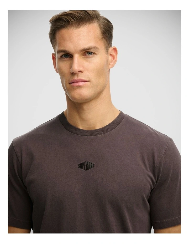 Micro Logo T/Shirt in Shale Dark Grey image 3