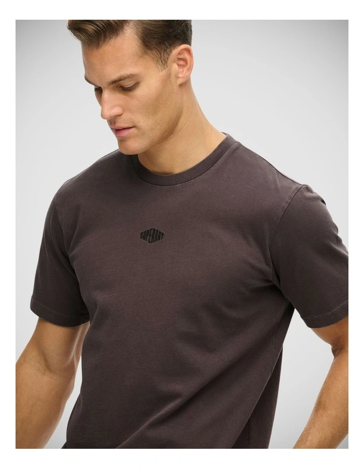 Micro Logo T/Shirt in Shale Dark Grey image 4