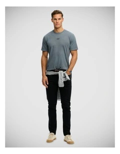 Micro Logo T/Shirt in Stormy Weather Blue