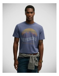 Outdoors Mountain Relaxed T/Shirt in Soft Navy