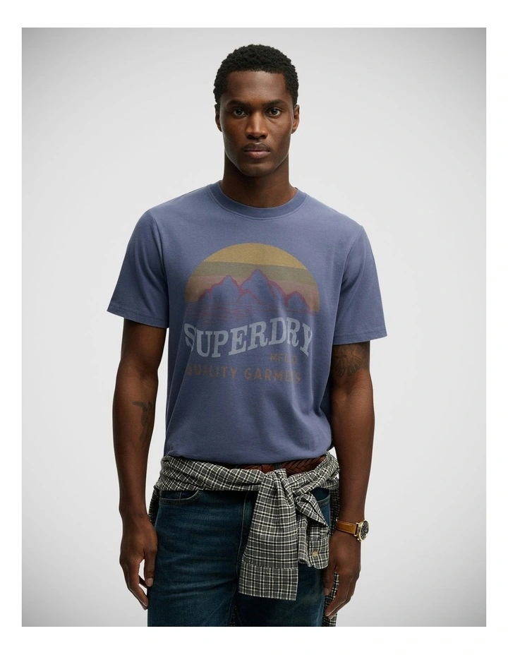 Outdoors Mountain Relaxed T/Shirt in Soft Navy image 1