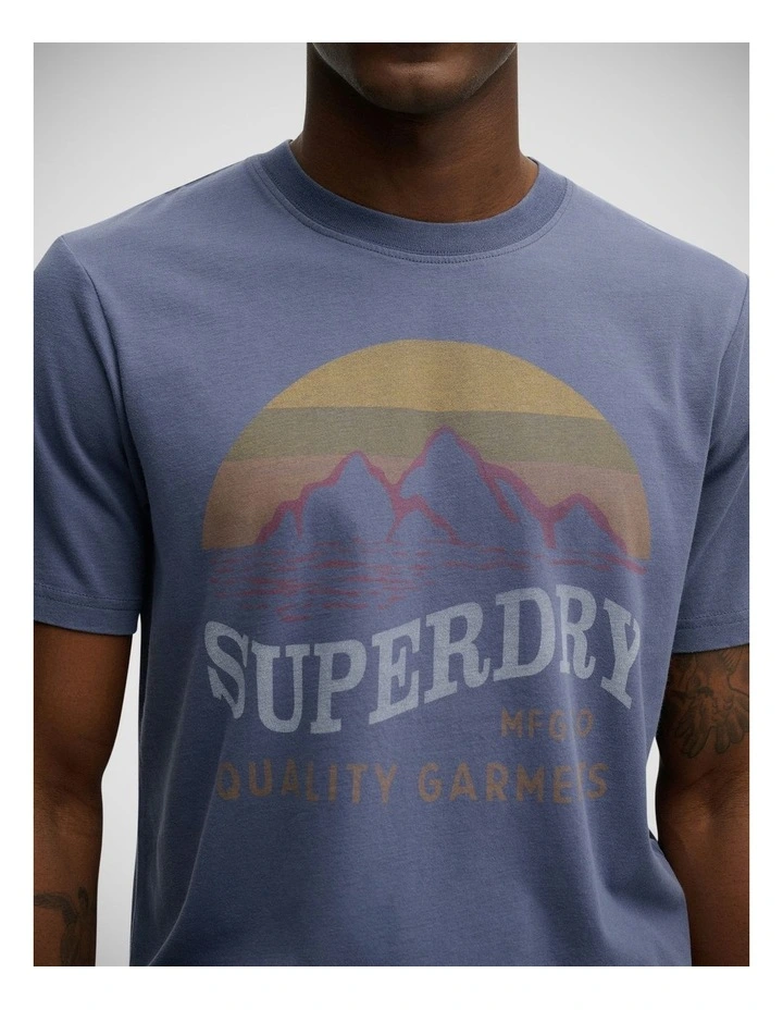 Outdoors Mountain Relaxed T/Shirt in Soft Navy image 4