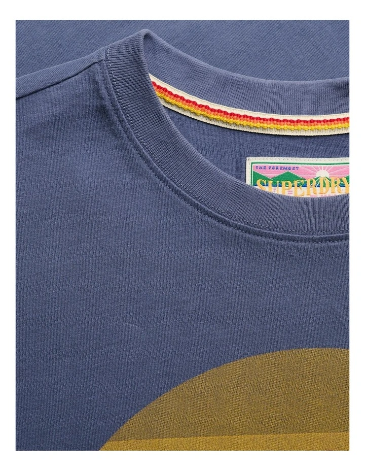 Outdoors Mountain Relaxed T/Shirt in Soft Navy image 6