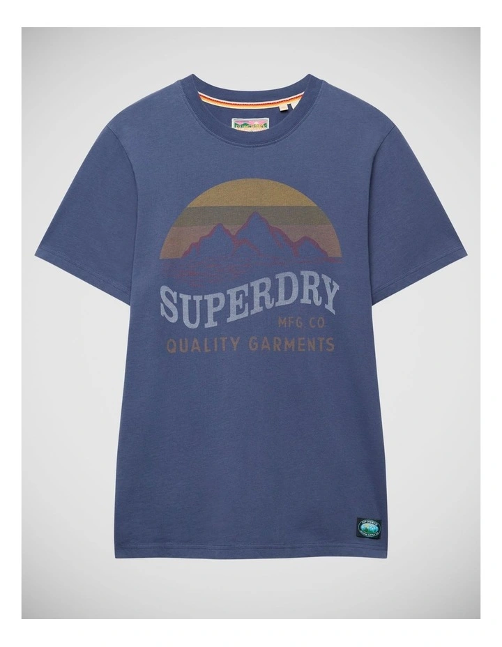 Outdoors Mountain Relaxed T/Shirt in Soft Navy image 7