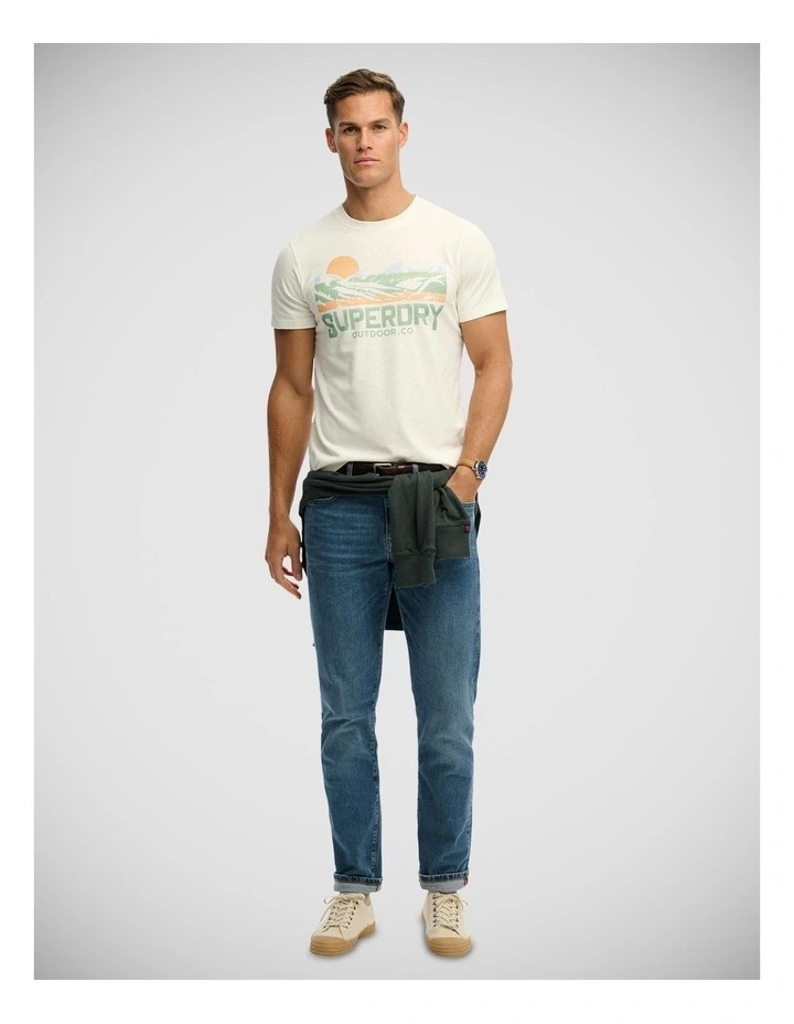 Outdoors Mountain Relaxed T/Shirt in Off White image 5