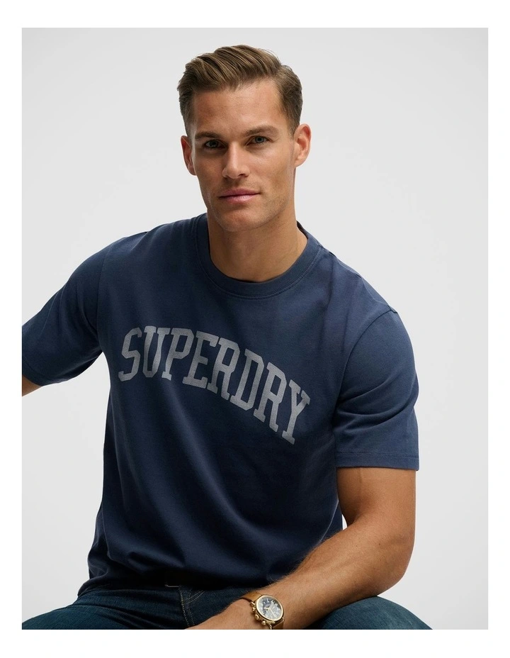Athletic Ess Graphic T/Shirt in Lauren Navy image 4