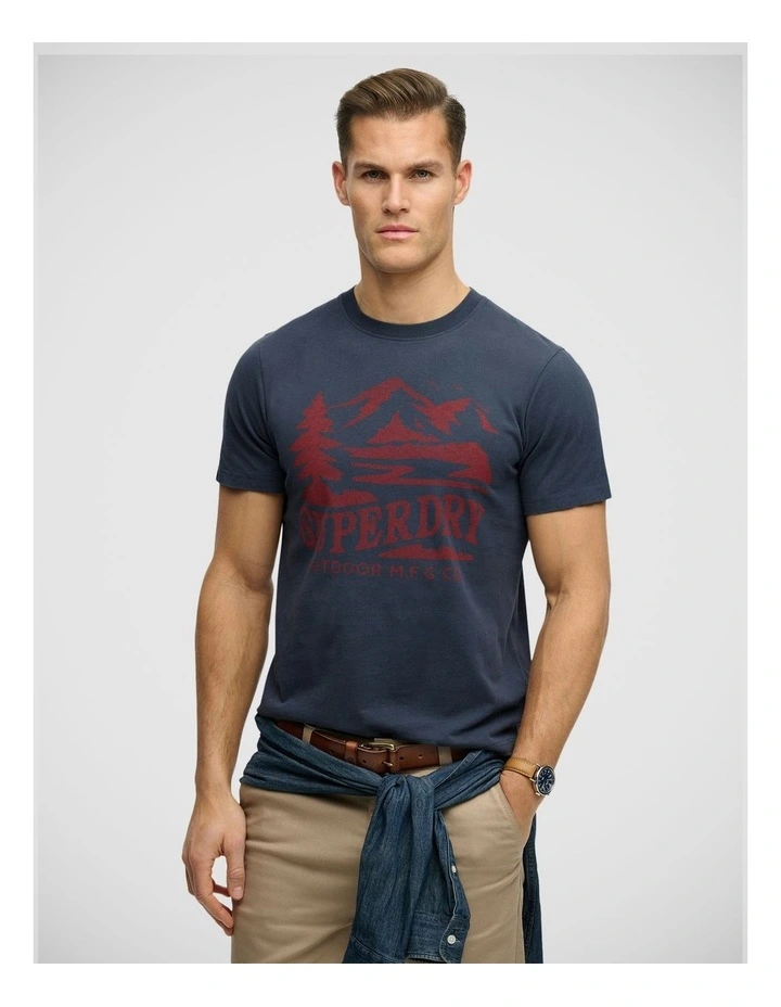 Retro Outdoor Relaxed T/Shirt in Lauren Navy image 1