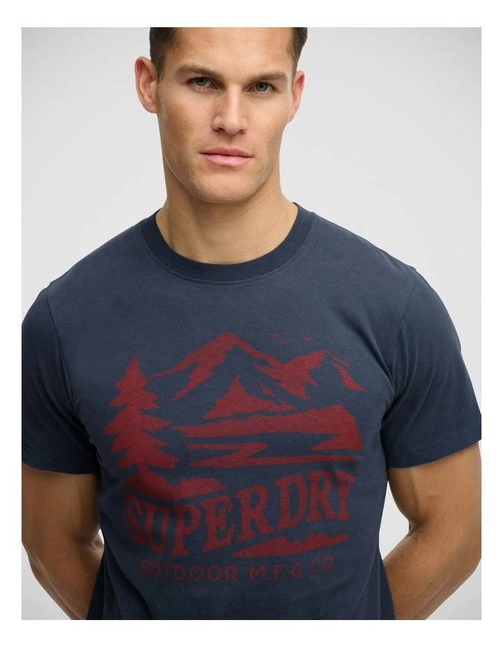 Retro Outdoor Relaxed T/Shirt in Lauren Navy image 3