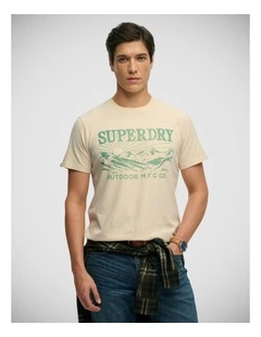 Retro Outdoor Relaxed T/Shirt in Oatmeal Beige