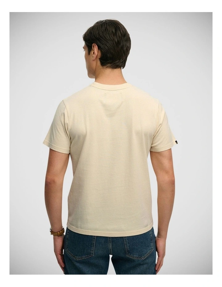 Retro Outdoor Relaxed T/Shirt in Oatmeal Beige image 2
