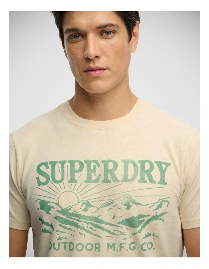 Retro Outdoor Relaxed T/Shirt in Oatmeal Beige image 3
