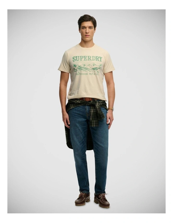 Retro Outdoor Relaxed T/Shirt in Oatmeal Beige image 5