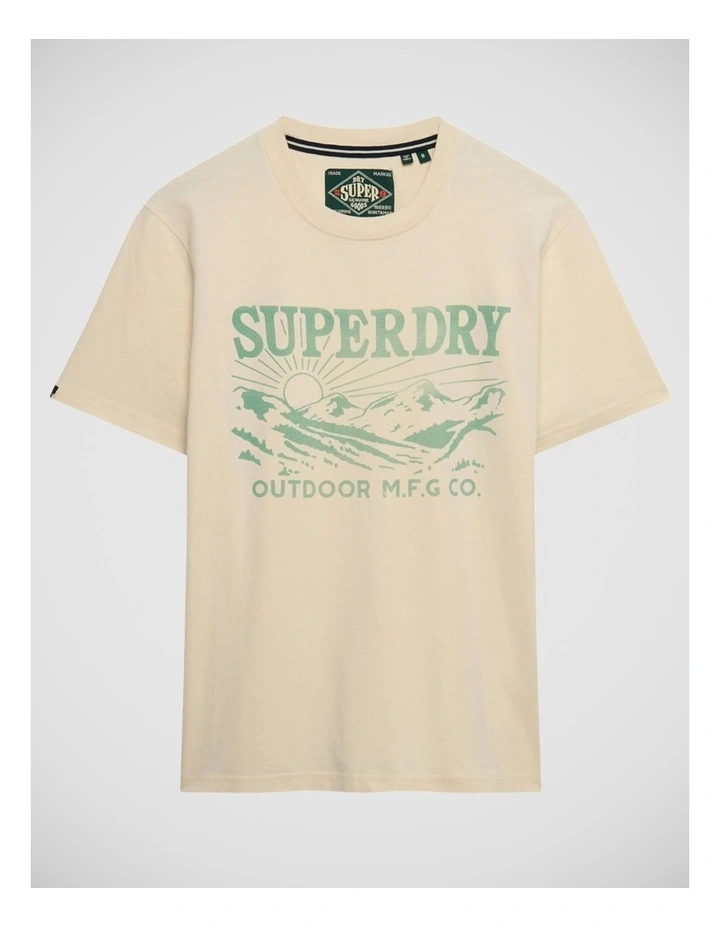 Retro Outdoor Relaxed T/Shirt in Oatmeal Beige image 7