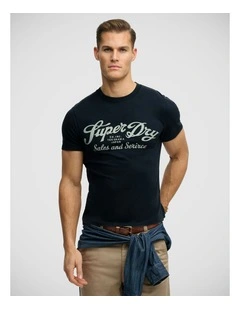 Industry Worker Relaxed T/Shirt in Eclipse Navy