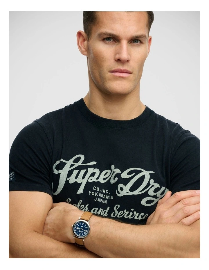 Industry Worker Relaxed T/Shirt in Eclipse Navy image 3