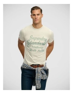 Industry Worker Relaxed T/Shirt in Oatmeal Beige