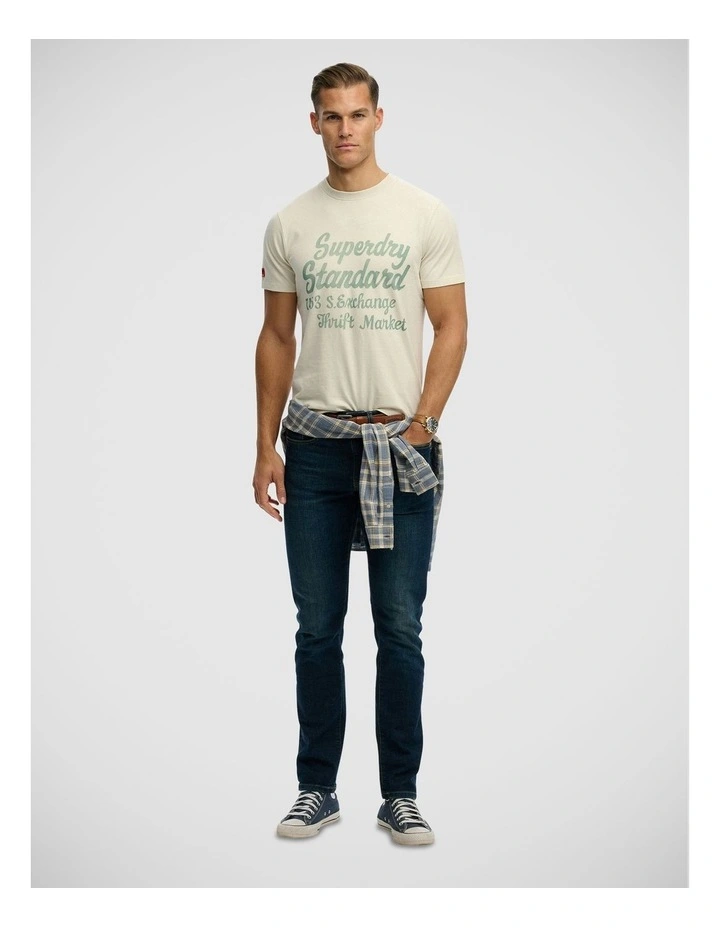 Industry Worker Relaxed T/Shirt in Oatmeal Beige image 5