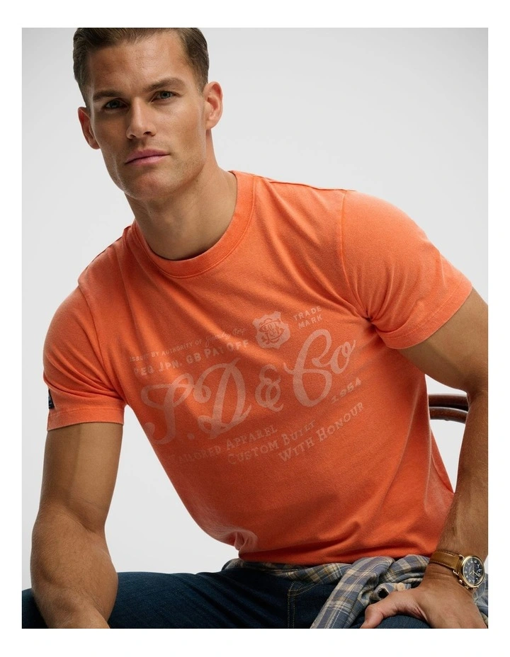 Industry Worker Relaxed T/Shirt in Firecracker Orange image 4