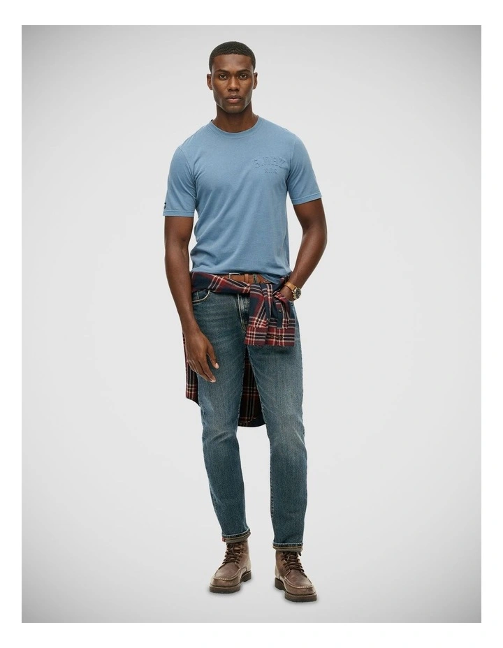 Athletic Emboss Relaxed Tee in Moonlight Blue image 5