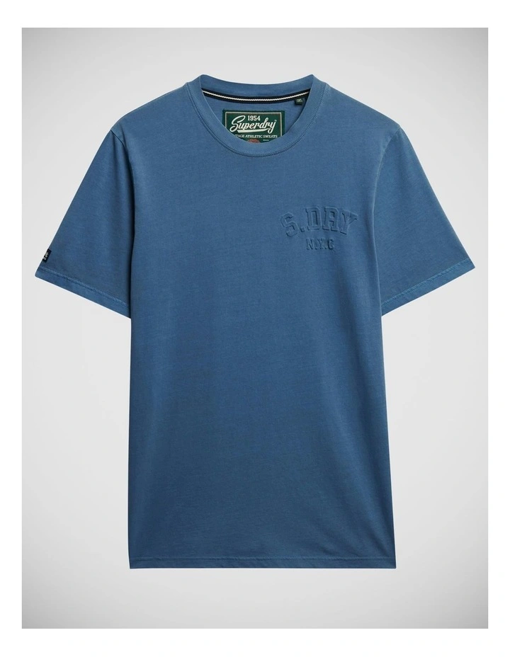 Athletic Emboss Relaxed Tee in Moonlight Blue image 7