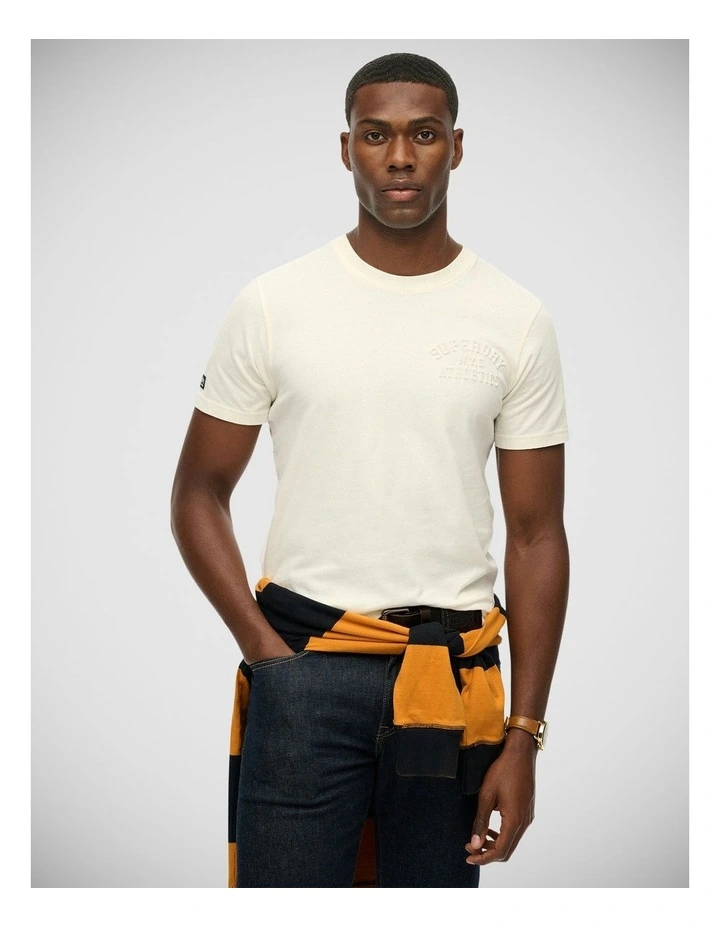 Athletic Emboss Relaxed Tee in Bone White image 1