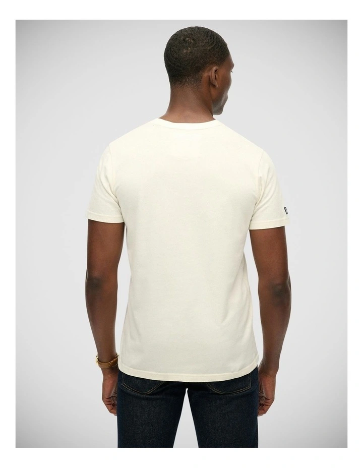 Athletic Emboss Relaxed Tee in Bone White image 2