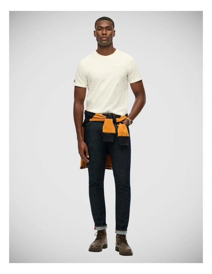Athletic Emboss Relaxed Tee in Bone White image 5