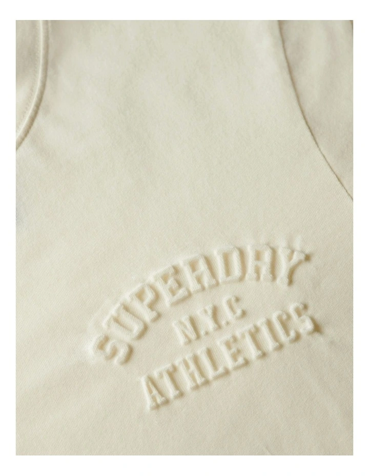 Athletic Emboss Relaxed Tee in Bone White image 6