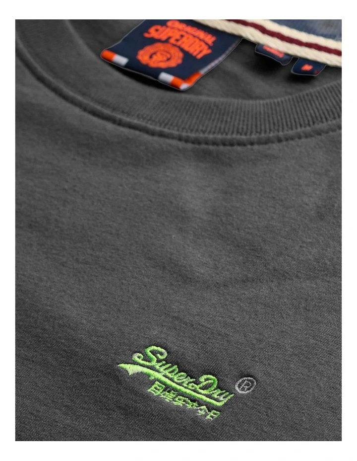 Essential Logo Tee in Lauren Navy/ Fluoro Lime image 6